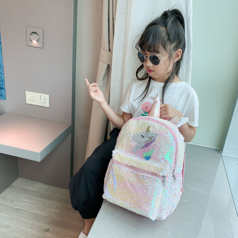 Różowy plecak z cekinami w ksz – School Backpack Teen recenzja i cena