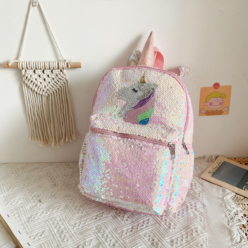 Różowy plecak z cekinami w ksz – School Backpack Teen recenzja i cena